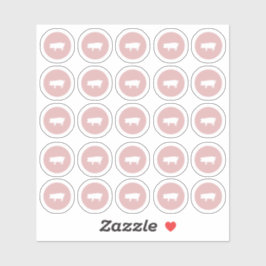 Pegatina de cerdo de elección de comida