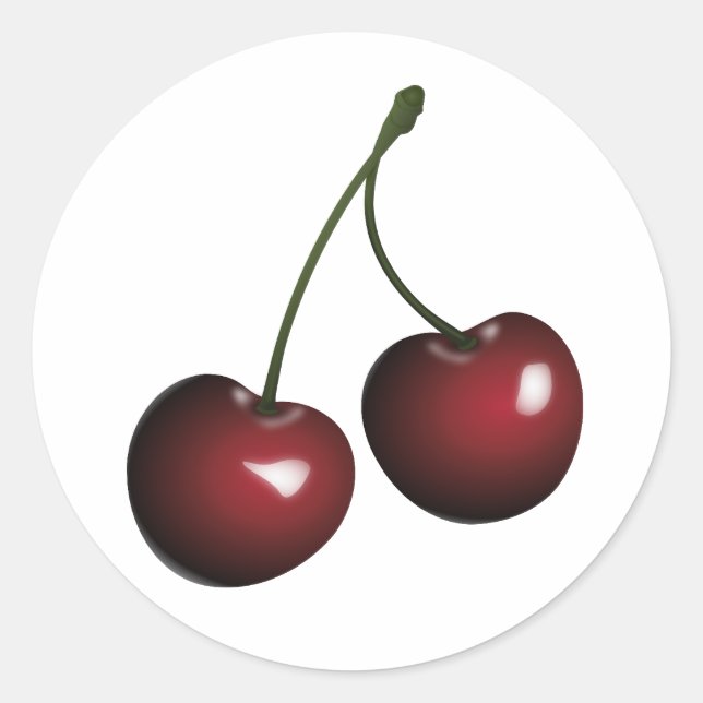 Pegatina de cerezas negras (Anverso)