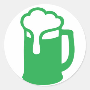Pegatina de cerveza verde