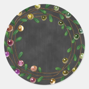 Pegatina de Chalkboard Berry Wreath