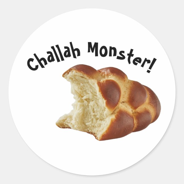 Pegatina de Challah Monster Shabbat (Anverso)