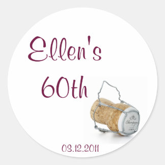 Pegatina de Champagne Cork