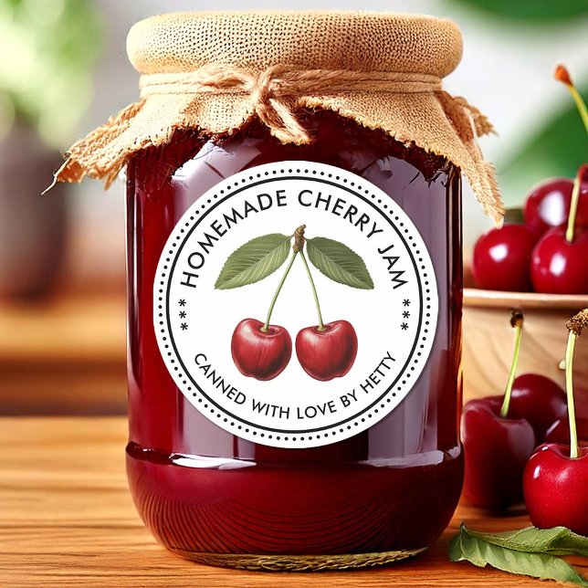 Pegatina de Cherry jam personalizado por su receta (Subido por el creador)