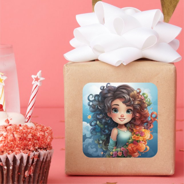 Pegatina de chica Cute (Fiesta)