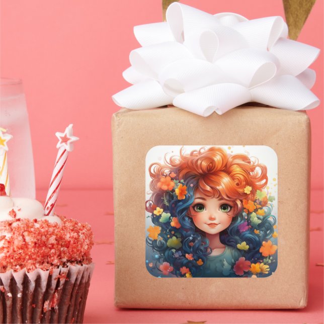 Pegatina de chica Cute (Fiesta)