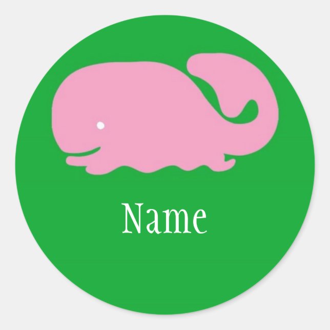 Pegatina de Chicas de ballenas rosadas (Anverso)