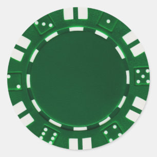 pegatina de chip de póker