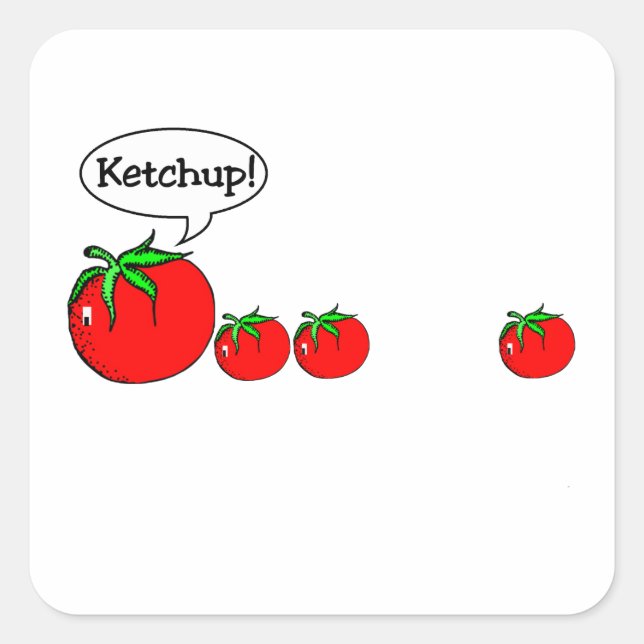 Pegatina de Chiste de Ketchup (Anverso)