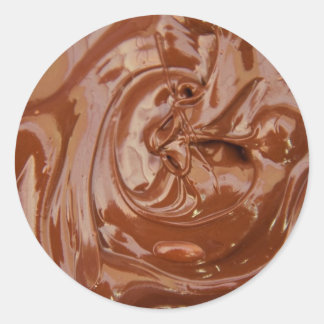 Pegatina de chocolate fundido