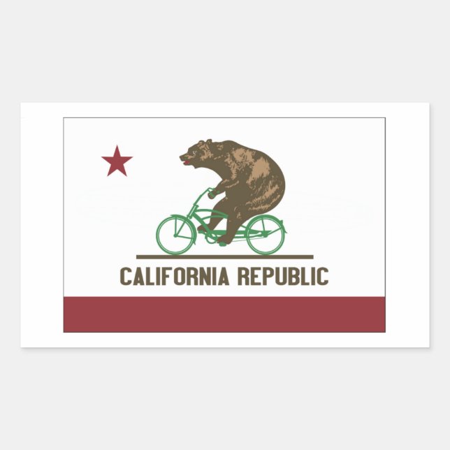 Pegatina de ciclismo de crucero de California (Anverso)