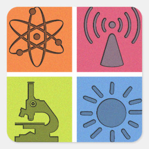 Pegatina de ciencias