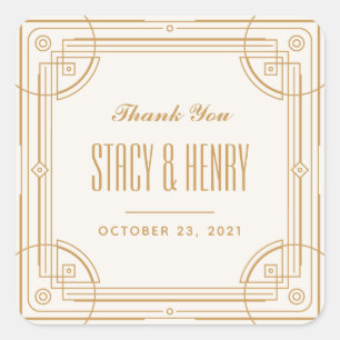 Pegatina de cierre del Boda del marco de decoració