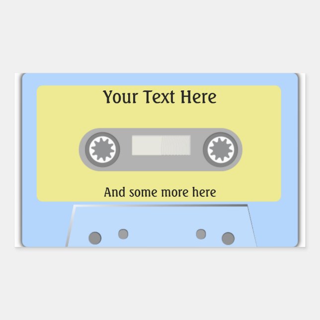 Pegatina de cinta de cassette (Anverso)