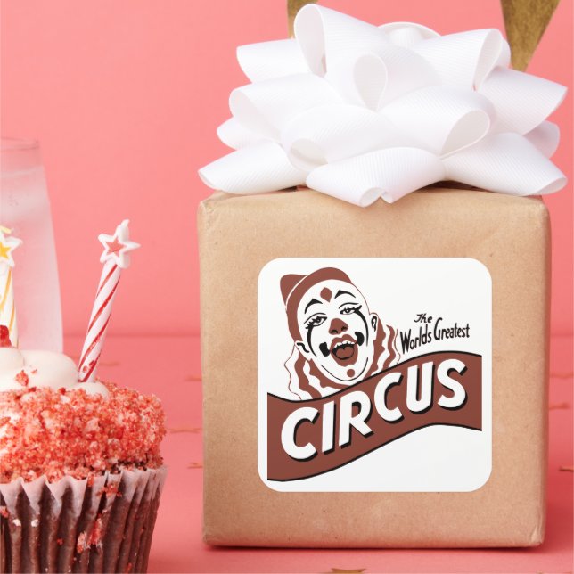 Pegatina de circo de payasos (Fiesta)