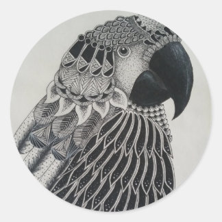 Pegatina de círculo de loros