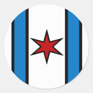 Pegatina de círculo del Escudo Blanco Moderno