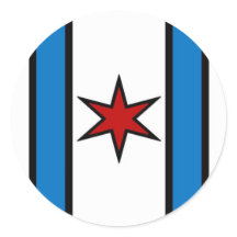 Pegatina de círculo del Escudo Blanco Moderno