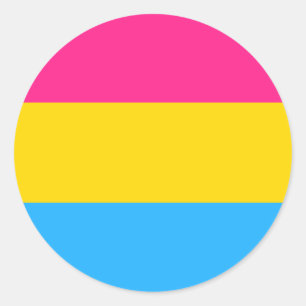 Pegatina de Círculo del Orgullo Pansexual
