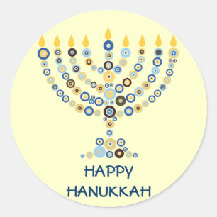 Pegatina de Círculos Concéntricos Menorah
