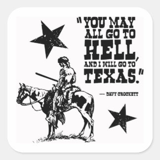 Pegatina de citas de Davy Crockett