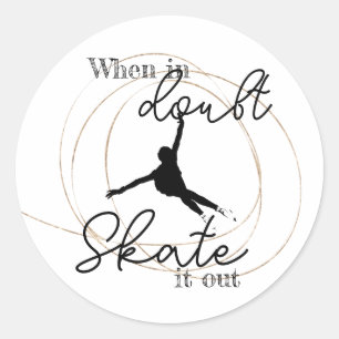 Pegatina de citas de patinaje artístico "Skate it