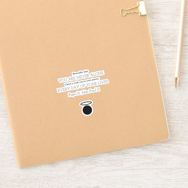 Pegatina de citas de San Juan Pablo II (Cuaderno)