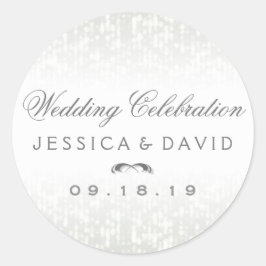 Pegatina de citas y nombres de la ronda de celebra