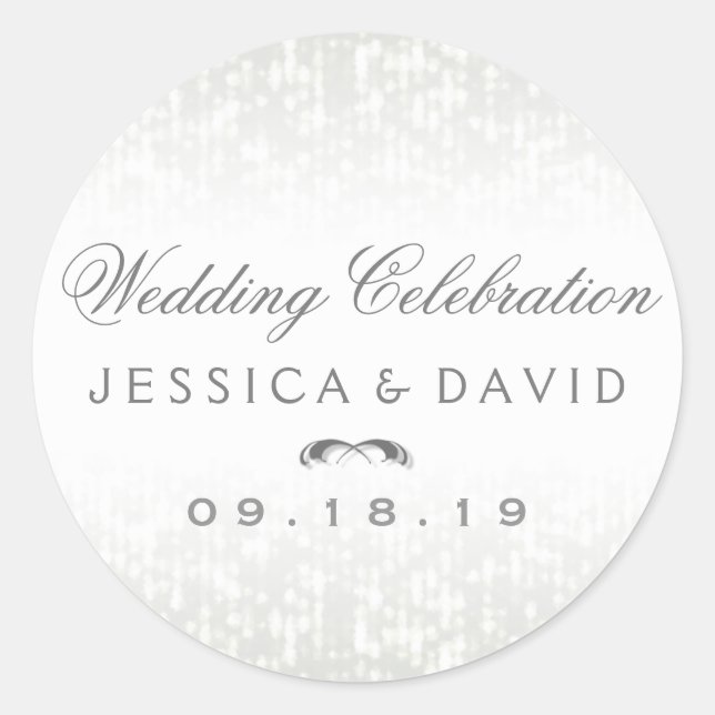 Pegatina de citas y nombres de la ronda de celebra (Anverso)