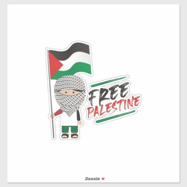 Pegatina de coches de Palestina, bandera palestina (Hoja)
