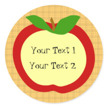 Pegatina de cocina de Apple de estilo casero