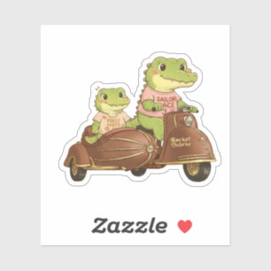 Pegatina de Cocodrilos en Scooter de Aventura Vint