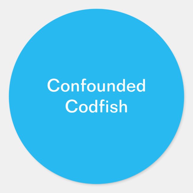 Pegatina de Codfish infundado (Anverso)