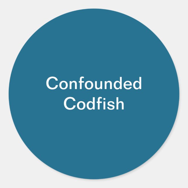 Pegatina de Codfish infundado (Anverso)