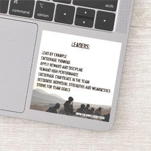 Pegatina de código de liderazgo del ejército