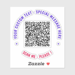 Pegatina de código QR Analizar información y texto
