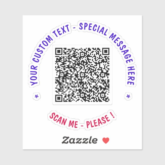 Pegatina de código QR Analizar información y texto (Hoja)