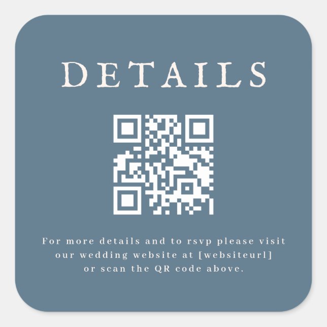 Pegatina de código QR boda (Anverso)