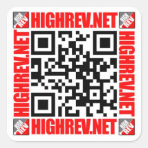 Pegatina de código QR de Alta Rev
