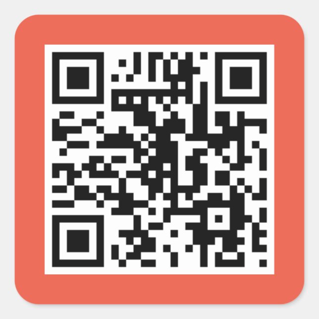 Pegatina de CÓDIGO QR de Coral (Anverso)