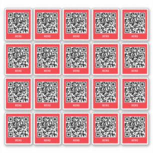 Pegatina de código QR de mesa de café Escaneo de