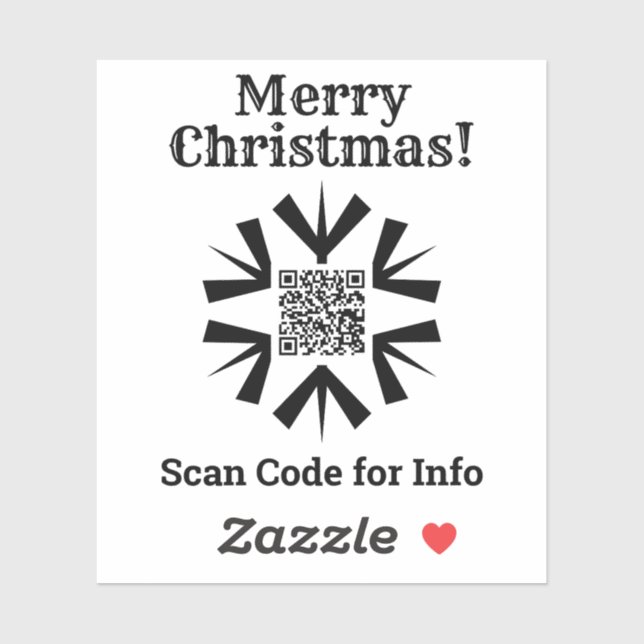 Pegatina de código QR de Navidad (Hoja)