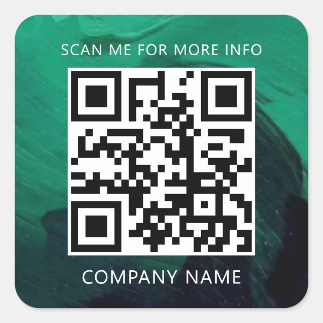 pegatina de código qr de nombre de negocio (Anverso)
