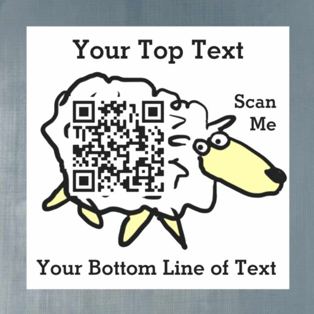 Pegatina de código QR de ovejas divertidas (Subido por el creador)