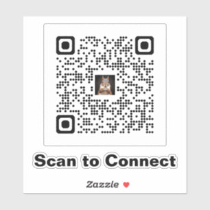 Pegatina de código QR Minimalista - Escanear para 