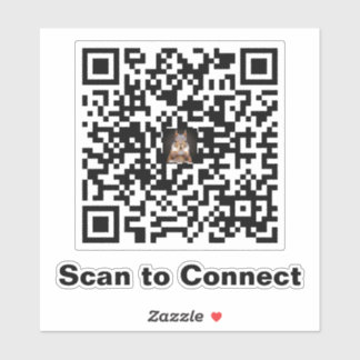 Pegatina de código QR Minimalista - Escanear para 