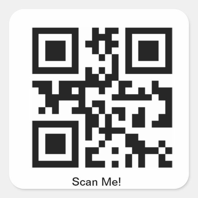 Pegatina de código QR personalizado (Anverso)