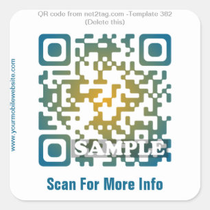 pegatina de código QR personalizado (plantilla de