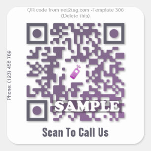 pegatina de código QR personalizado (plantilla de