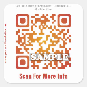 pegatina de código QR personalizado (plantilla de