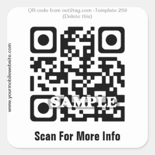 pegatina de código QR personalizado (plantilla de